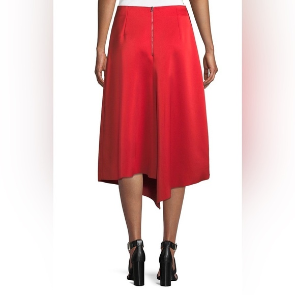 Tibi Navy Bonded Satin‎ High Waisted Draped Skirt 2 - Picture 6 of 10